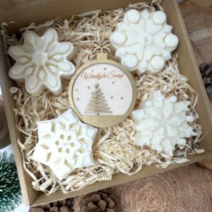 Zestaw prezentowy świeczki sojowe i bombka